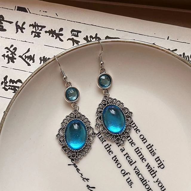 Calafa-Gemstone Dangle Earring