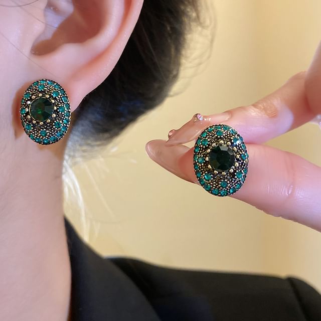 Calafa-Gemstone Stud Earring