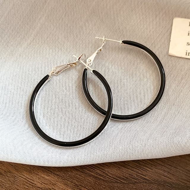 Calafa-Glaze Alloy Hoop Earring