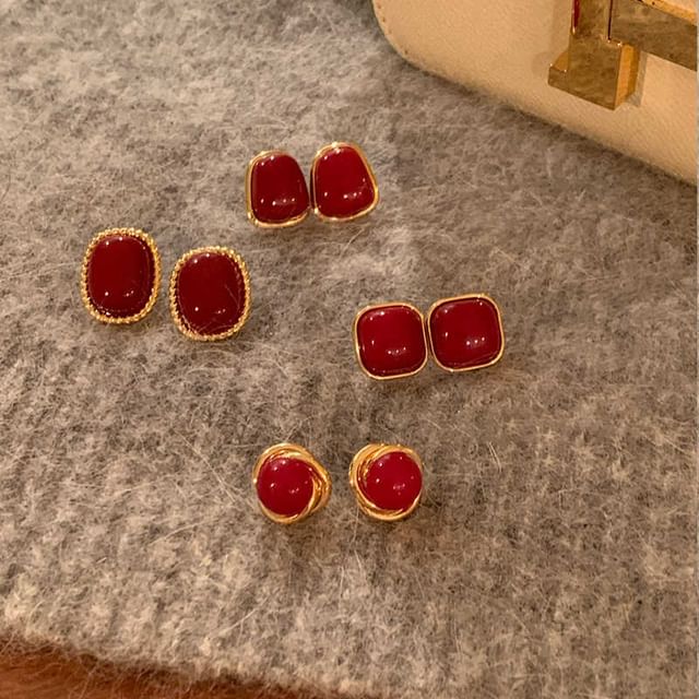 Calafa-Glazed Stud Earring