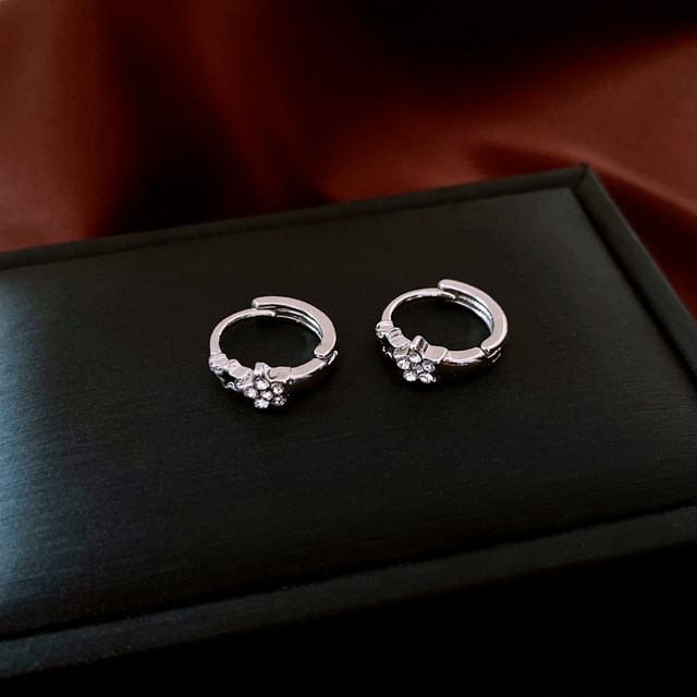 Calafa-Rhinestone Huggie Earring