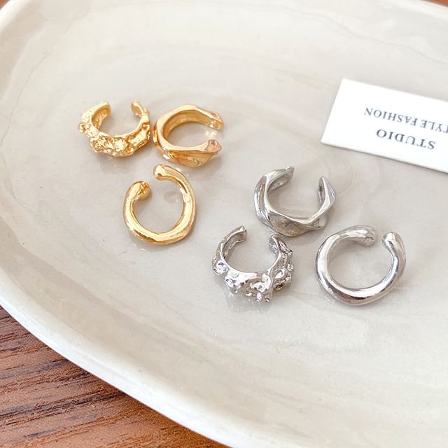 Calafa-Set of 3 Irregular Ear Cuff