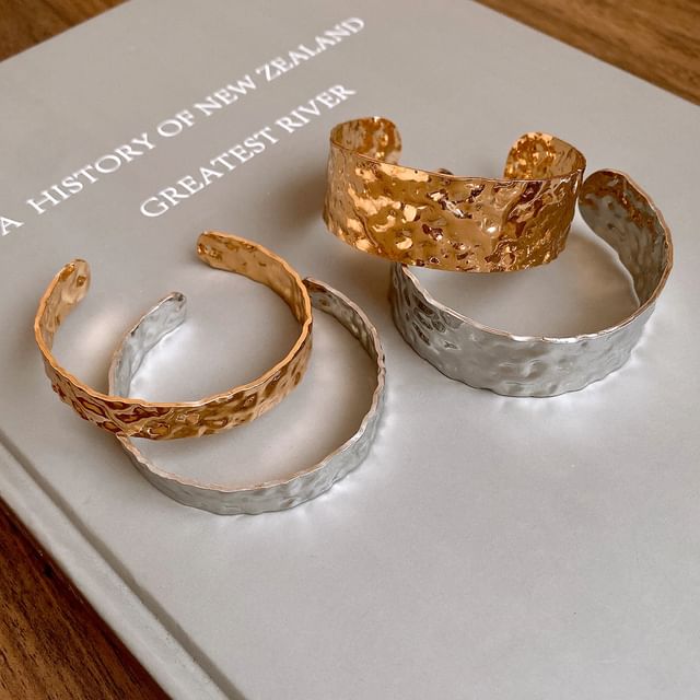 Calafa-Textured Open Bangle