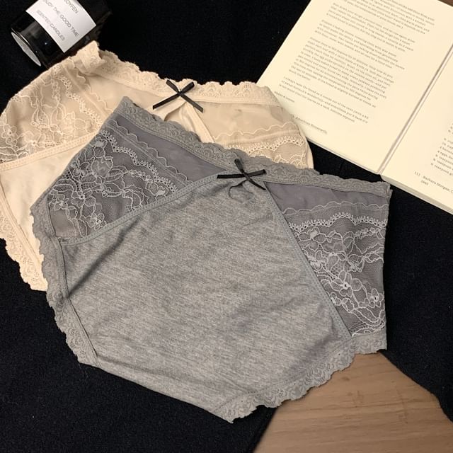 Candyiry-Lace Panel Panties