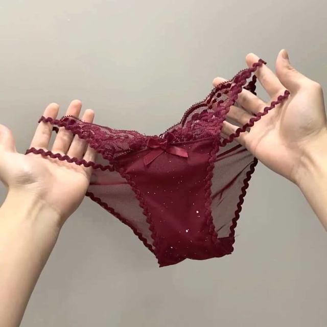 Candyiry-Lace Trim Panties