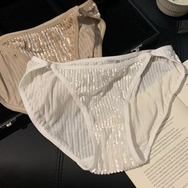 Candyiry-Plain Velvet Bikini Panty