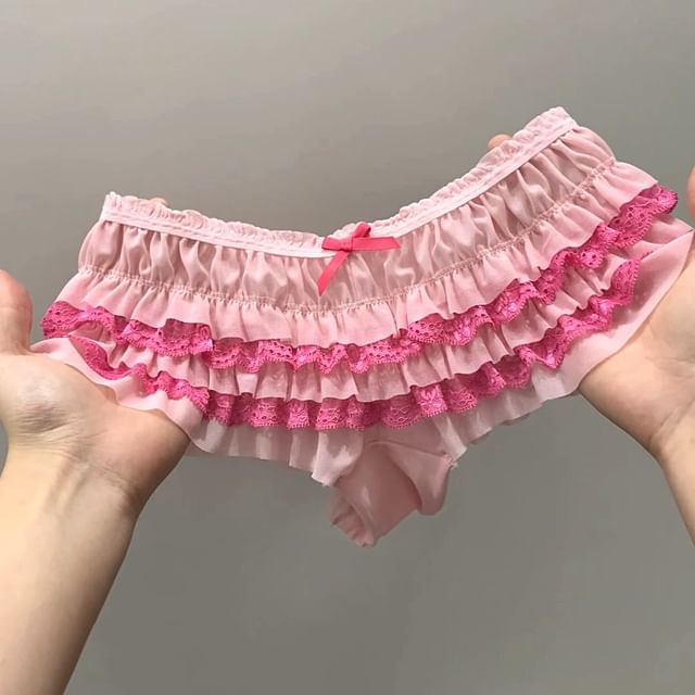 Candyiry-Ruffled Lace Trim Panties