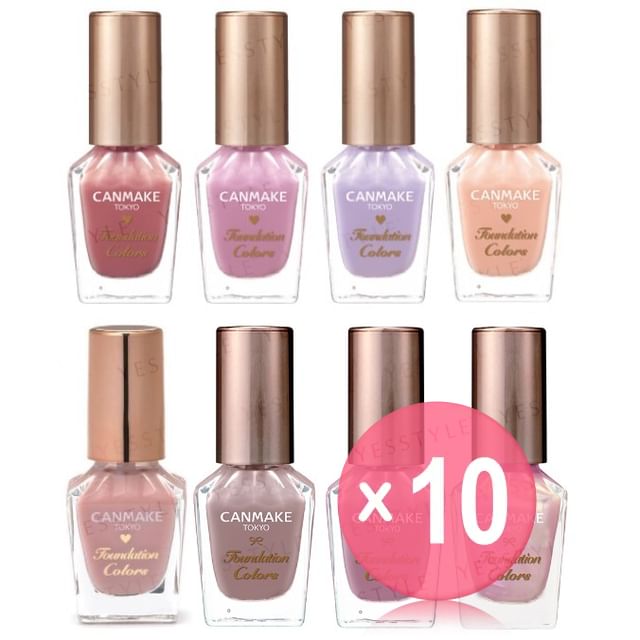 Canmake-Foundation Nail Colors 10pcs Bundle Set