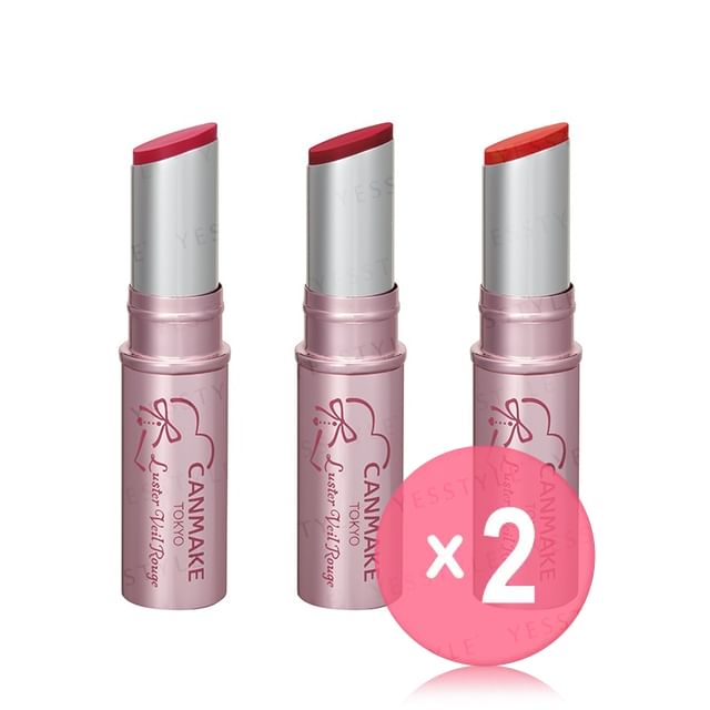 Canmake-Luster Vert Rouge 2pcs Bundle Set