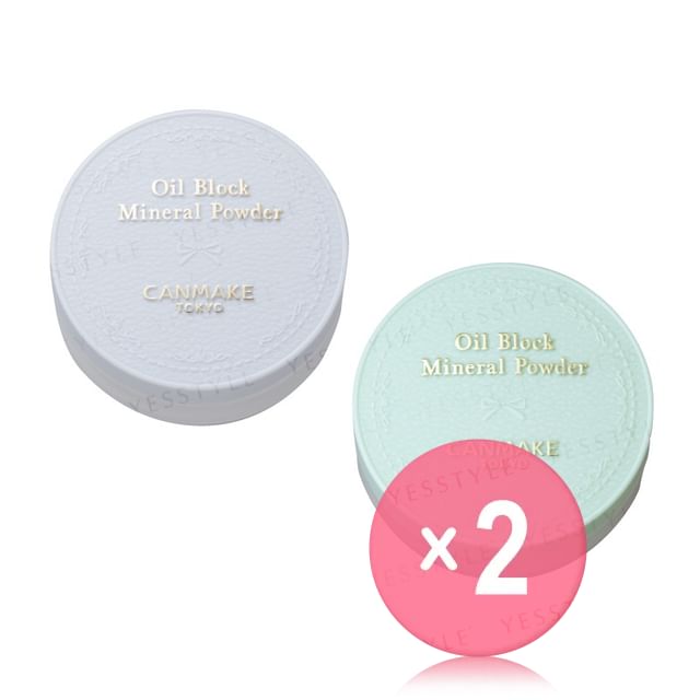 Canmake-Oil Block Mineral Powder 2pcs Bundle Set