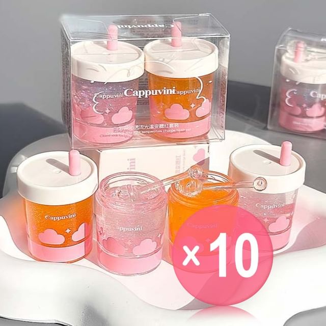 Cappuvini-Cloud Soak Flow Light Temperature Change Blush - 2 Colors 10pcs Bundle Set