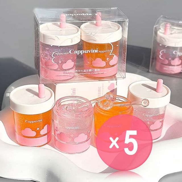 Cappuvini-Cloud Soak Flow Light Temperature Change Blush - 2 Colors 5pcs Bundle Set