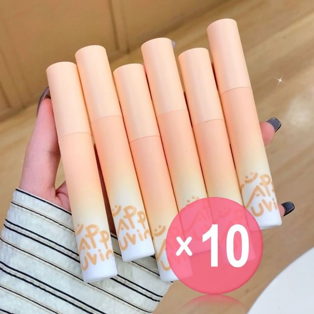 Cappuvini-Dense Milky Soft Mist Lip Glaze - 3 Colors 10pcs Bundle Set