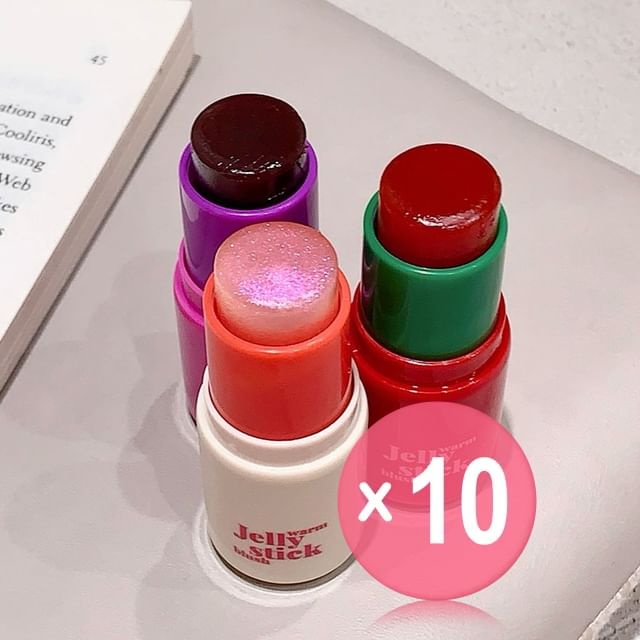 Cappuvini-Jelly Color-Changing Blush Stick - 3 Colors 10pcs Bundle Set