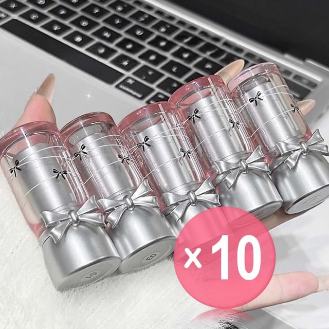 Cappuvini-Sweet Cool Bowknot Temperature-Changing Lipstick - 3 Colors 10pcs Bundle Set