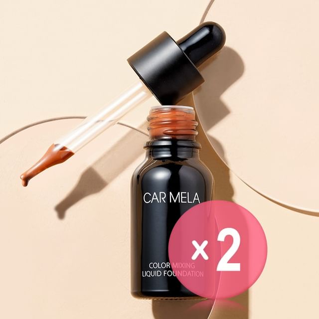 CAR MELA-Color Blending Liquid Foundation - 2 Shades 2pcs Bundle Set