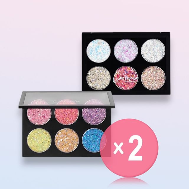 CAR MELA-Fantasy Sequin Eyeshadow Palette - 2 Types 2pcs Bundle Set