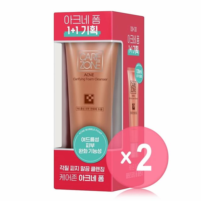 CAREZONE-Acne Clarifying Foam Cleanser Duo Set 2pcs Bundle Set