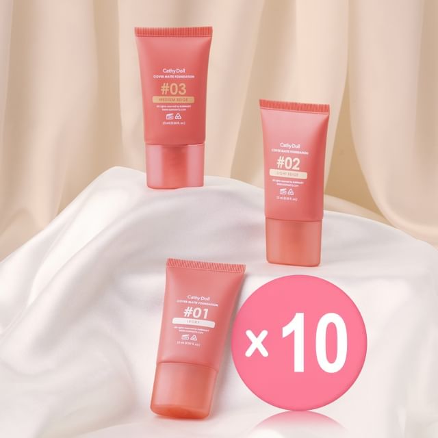 Cathy Doll-Cover Matte Foundation SPF 15 PA 15ml 10pcs Bundle Set