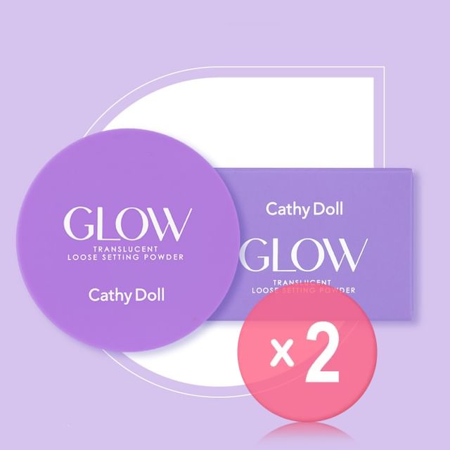 Cathy Doll-Glow Translucent Loose Setting Powder 2pcs Bundle Set