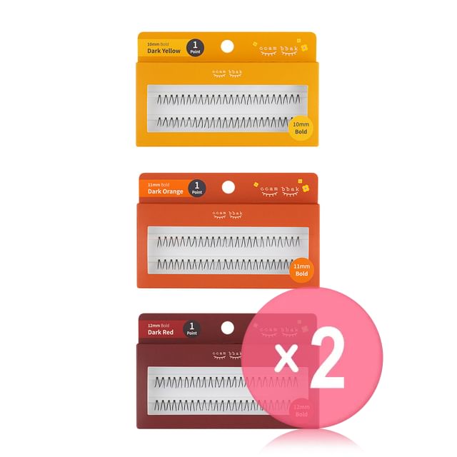ccam bbak-Original Bold Eyelash 1 Point - 3 Types 2pcs Bundle Set