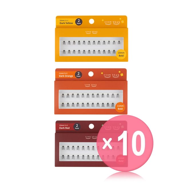 ccam bbak-Original Bold Eyelash 2 Points - 3 Types 10pcs Bundle Set