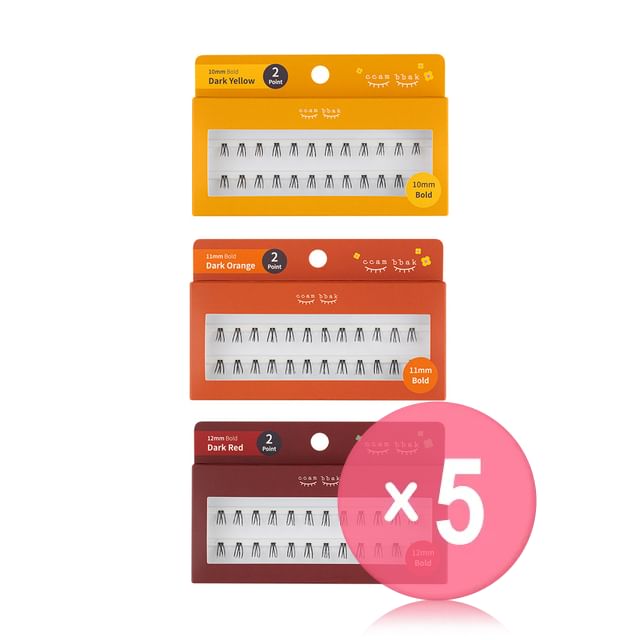 ccam bbak-Original Bold Eyelash 2 Points - 3 Types 5pcs Bundle Set