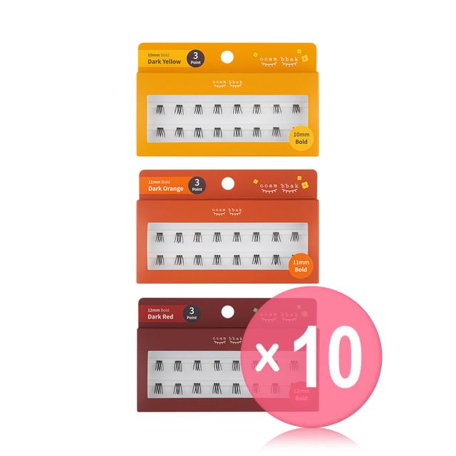 ccam bbak-Original Bold Eyelash 3 Points - 3 Types 10pcs Bundle Set