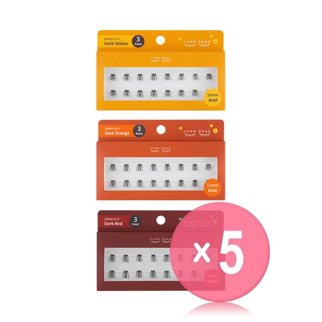 ccam bbak-Original Bold Eyelash 3 Points - 3 Types 5pcs Bundle Set