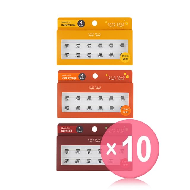 ccam bbak-Original Bold Eyelash 4 Points - 3 Types 10pcs Bundle Set