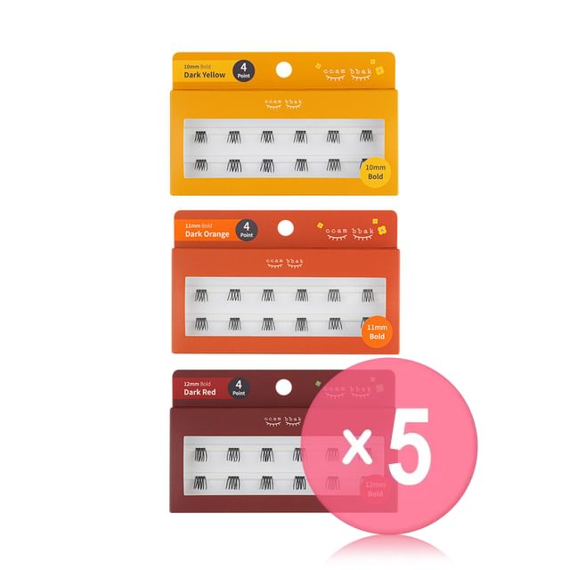 ccam bbak-Original Bold Eyelash 4 Points - 3 Types 5pcs Bundle Set