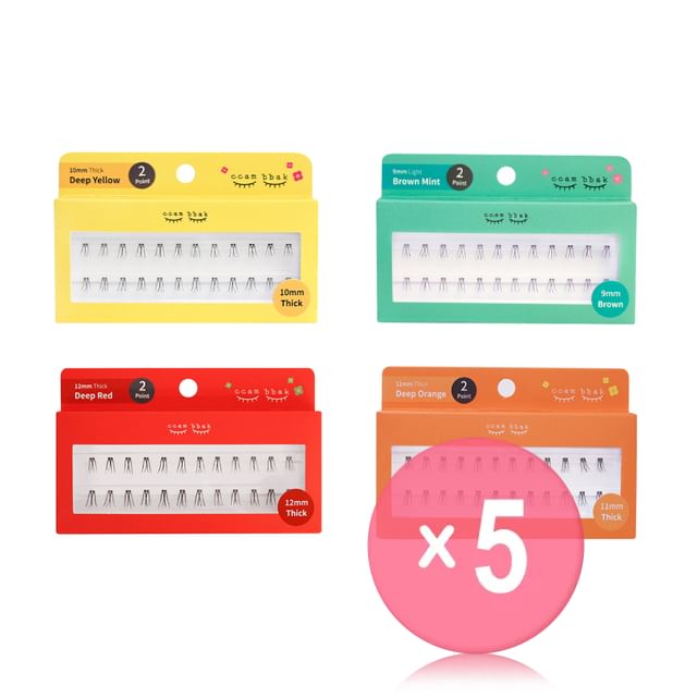 ccam bbak-Original Eyelash 2 Points - 13 Types 5pcs Bundle Set