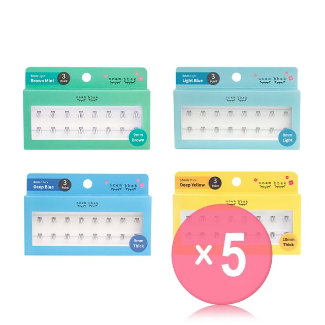 ccam bbak-Original Eyelash 3 Points - 9 Types 5pcs Bundle Set