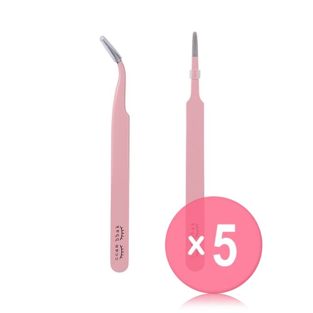 ccam bbak-Pink Tweezer - 2 Types 5pcs Bundle Set