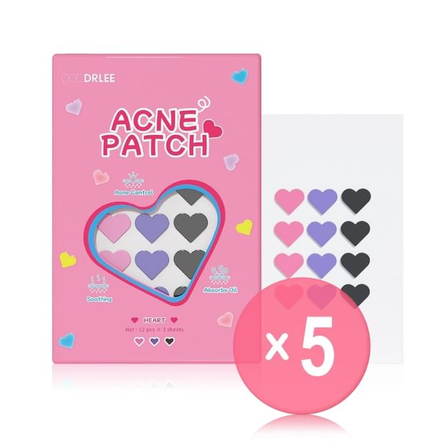 CCCDRLEE-Heart Acne Patch 5pcs Bundle Set