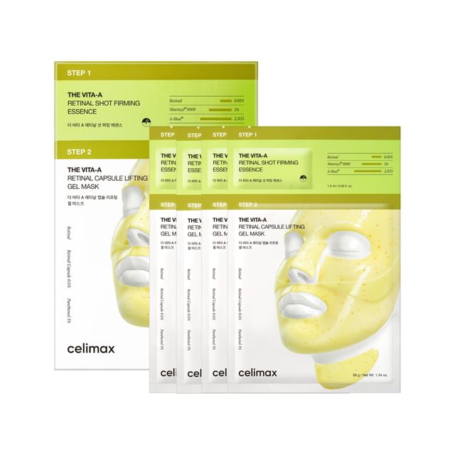 celimax-The Vita-A Retinal Shot Tightening 2-Step Gel Mask Set - Masque gel raffermissant au rétinal en 2 étapes - coffret