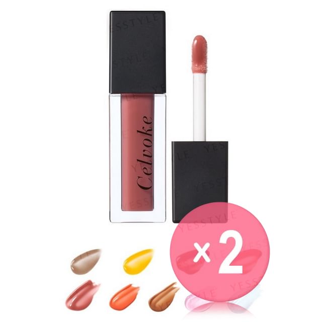 Celvoke-Moisten Lip Drop 2pcs Bundle Set