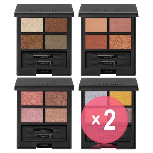 Celvoke-Vatic Eyes 4 Colors Eye Shadow Palette 2pcs Bundle Set