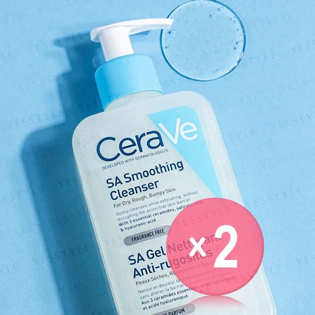 CeraVe-SA Smoothing Cleanser 2pcs Bundle Set