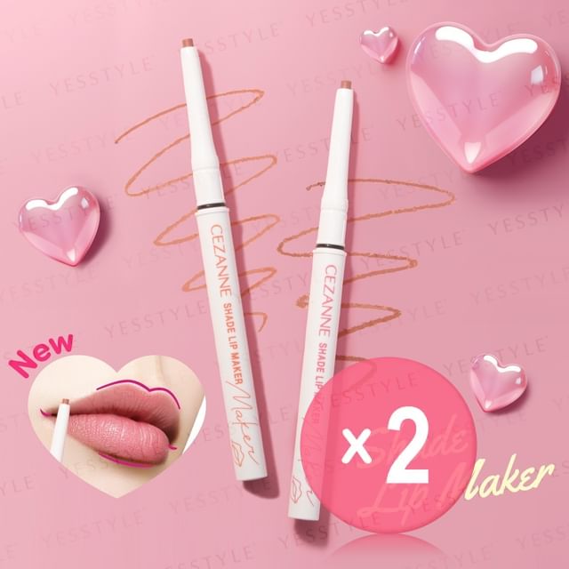 CEZANNE-Shade Lip Maker 2pcs Bundle Set