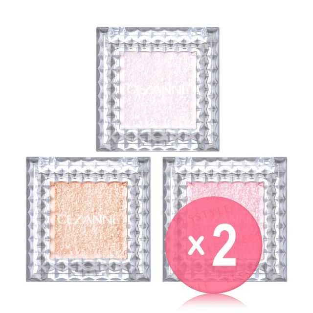 CEZANNE-Single Shiny Eye Shadow 2pcs Bundle Set
