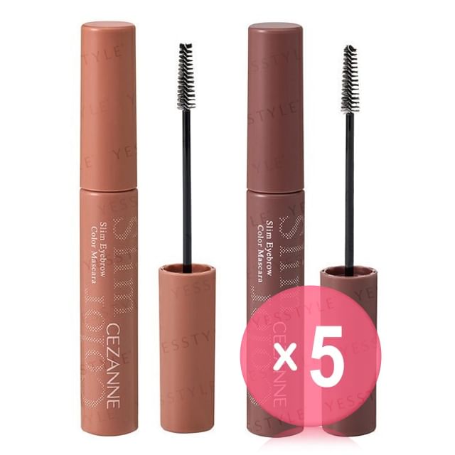 CEZANNE-Slim Eyebrow Color Mascara 5pcs Bundle Set