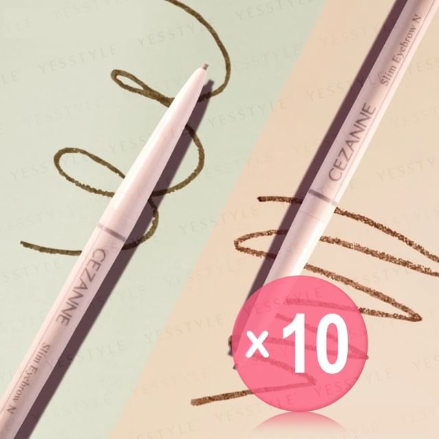 CEZANNE-Slim Eyebrow N 10pcs Bundle Set