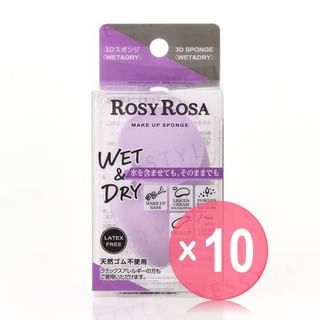 Chantilly-Rosy Rosa Makeup 3D Sponge Wet Dry 10pcs Bundle Set