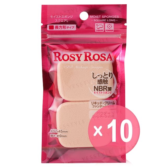 Chantilly-Rosy Rosa Moist Sponge Square 10pcs Bundle Set