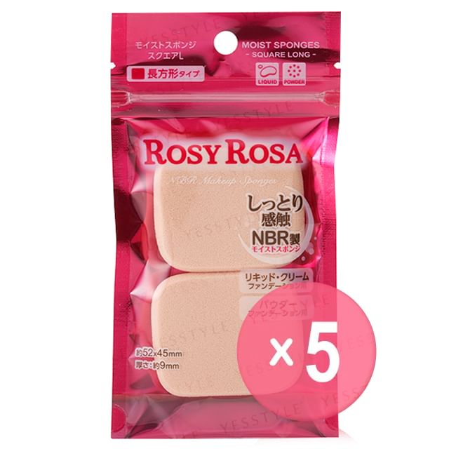 Chantilly-Rosy Rosa Moist Sponge Square 5pcs Bundle Set