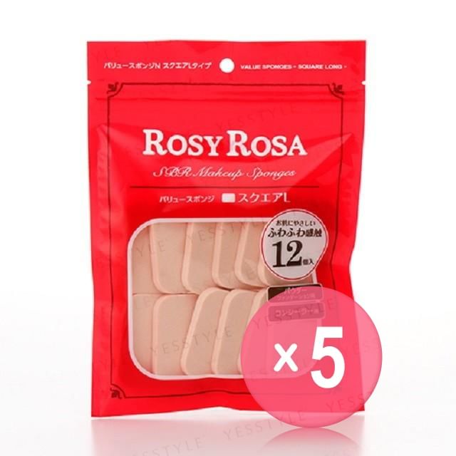 Chantilly-Rosy Rosa Sbr Make Up Sponge Square Long 5pcs Bundle Set
