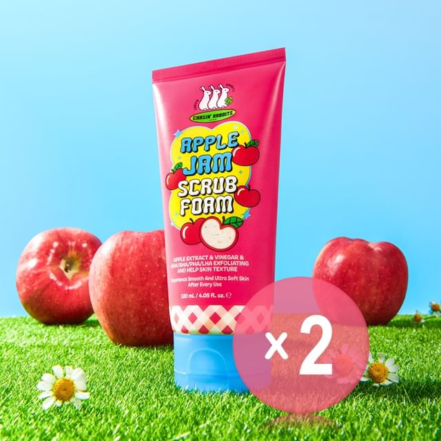 CHASIN- RABBITS-Apple Jam Scrub Foam 2pcs Bundle Set