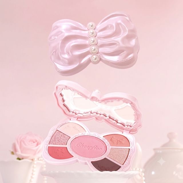 CHEERFLOR-Bowknot Embossed All-in-One Palette - 2 Types