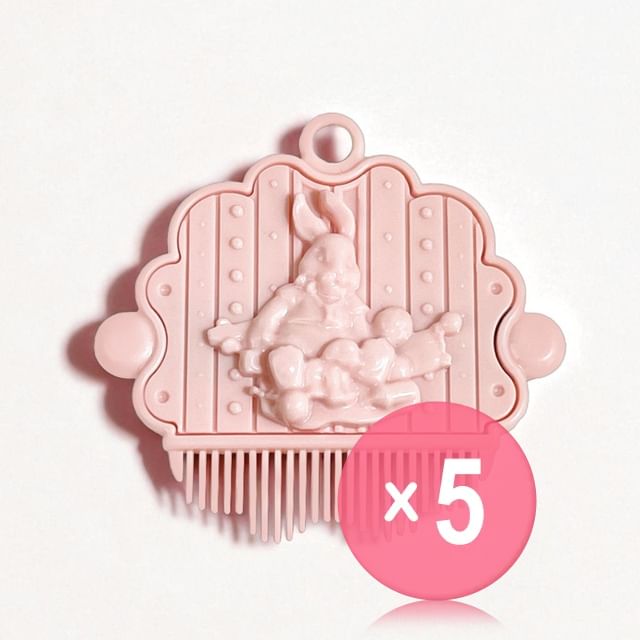 CHEERFLOR-Bunny Relief Mirror Comb 5pcs Bundle Set